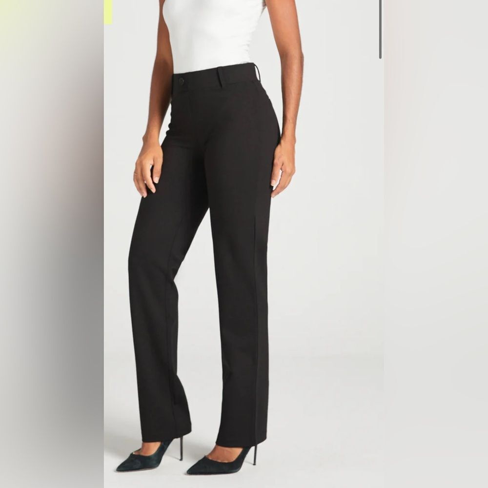 Betabrand Classic Dress High Rise Straight Yoga Pant L